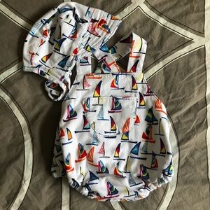 Blossom Kids Clothing romper and cap set